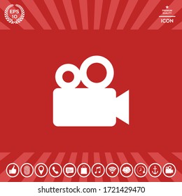 Movie camera icon. Graphic elements for your design