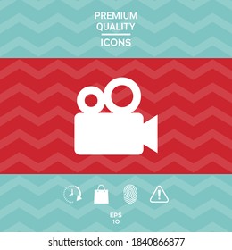Movie camera icon. Graphic elements for your design