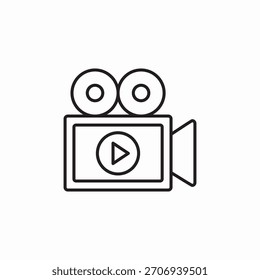 movie camera icon sign vector