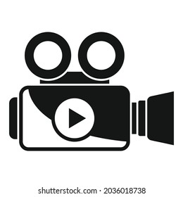 Filmkamera Symbol einfache Vektorgrafik. Filmprojektor. Kinofilm