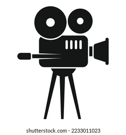 Movie camera icon simple vector. Film cinema. Strip festival