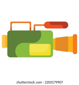 Movie camera icon. Subtable to place on cinematography, photography, etc.