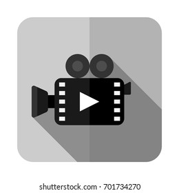 Movie camera icon vector.