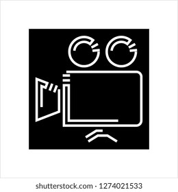 Movie Camera Icon Vector Art Illustration