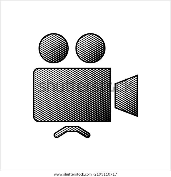 Movie Camera Icon\
Vector Art Illustration
