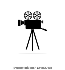 Movie Camera icon. Vector concept illustration for design.