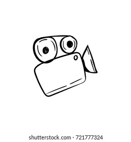 movie camera icon  vector doodle 