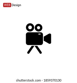 movie camera icon. Vector illustration EPS 10.