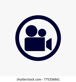 movie camera icon, Vector illustration. camera icon