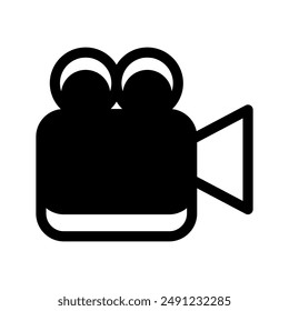 Movie Camera Icon Vector Symbol Design Illustration