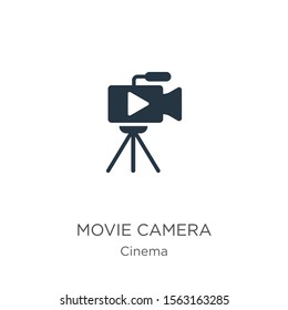 Movie camera icon vector. Trendy flat movie camera icon from cinema collection isolated on white background. Vector illustration can be used for web and mobile graphic design, logo, eps10