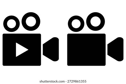 Iconos de cámara de película Diseño de Vector