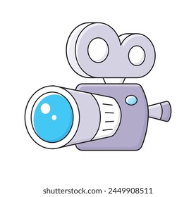 Vektorillustration mit isolierter Filmkamera