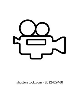 movie camera line icon design vector template