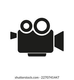 Movie camera line icons. Directing, screenwriting, journalism, content creation, film. Movies concept. Vector line icon on white background