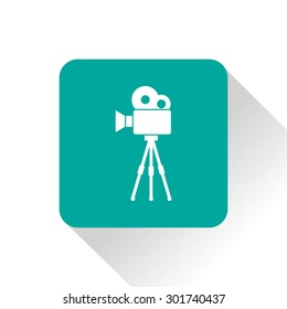 Movie Camera On Tripod Icon