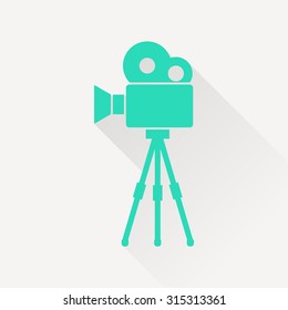 Movie Camera On Tripod Icon