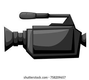 Movie camera on a tripod. Making a movie single icon inmonochrome style vector symbol stock illustration Video camera flat icon, vector logo ilustration Web site page and mobile app design.