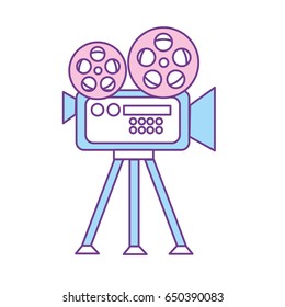movie camera to projection scene