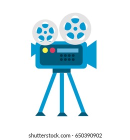 movie camera to projection scene