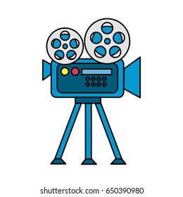 movie camera to projection scene
