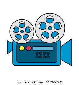 movie camera to projection scene