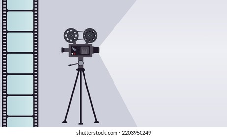 Fondo gráfico del vector de la cámara de cine