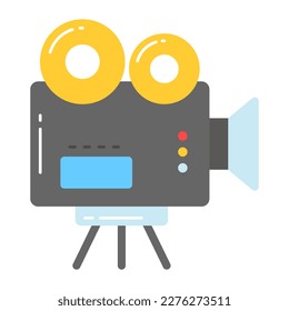 Diseño vectorial de cámara de película, icono fácil de usar y descargar