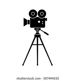 Movie camera vector icon