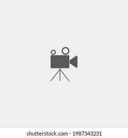 Indicador de icono del vector de cámara de película