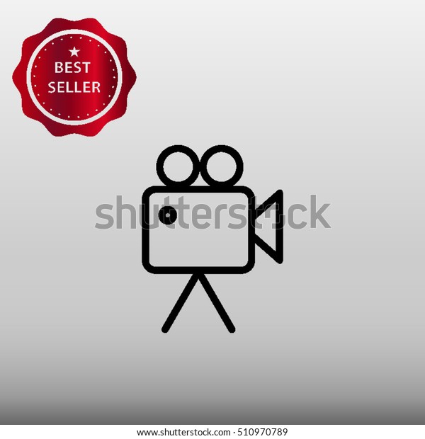 Movie Camera Vector Icon\
Illustration