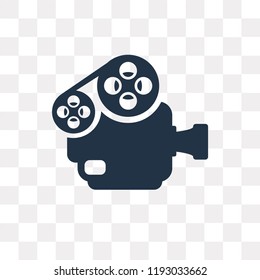 Movie Camera vector icon isolated on transparent background, Movie Camera transparency concept can be used web and mobile