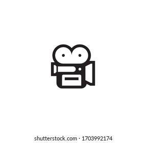 Movie camera vector isolated icon illustration. Movie camera Illustration