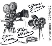 movie camera-original hand drawn collection