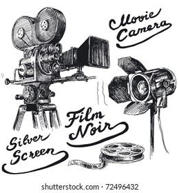 movie camera-original hand drawn collection