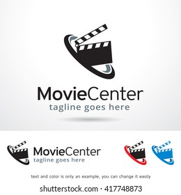 Movie Center Logo Template Design Vector