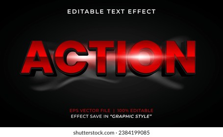 Movie cinema action 3d editable text effect template