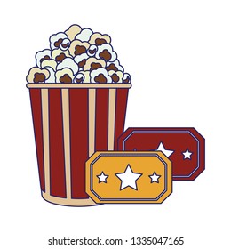 Movie and cinema elements blue lines