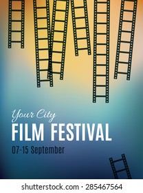 Movie Cinema Festival Poster. Vector Template 