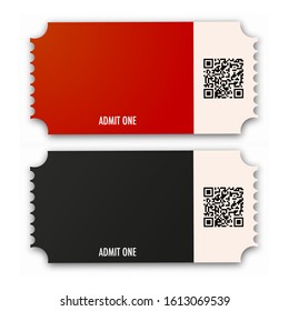 movie cinema film ticket white background vector illustration