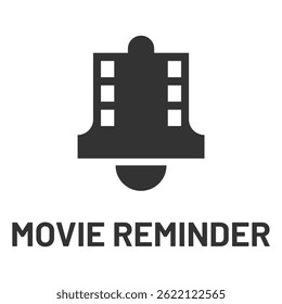 movie cinema reminder flat minimalist logo design