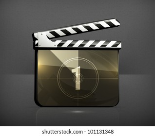 Movie clap, vector