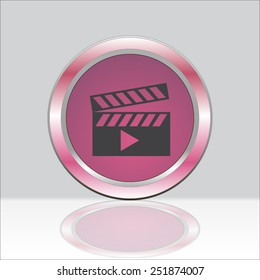 Movie clap - vector icon