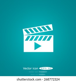 Movie clap - vector icon