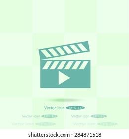 Movie clap - vector icon