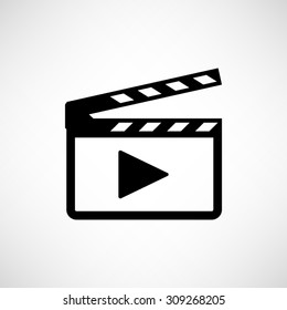 Movie clap - vector icon