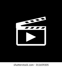 Movie clap - vector icon