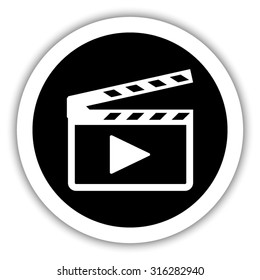 Movie clap - vector icon