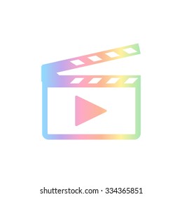 Movie clap  - vector icon