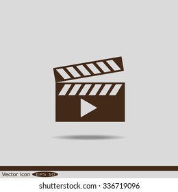 Movie clap - vector icon